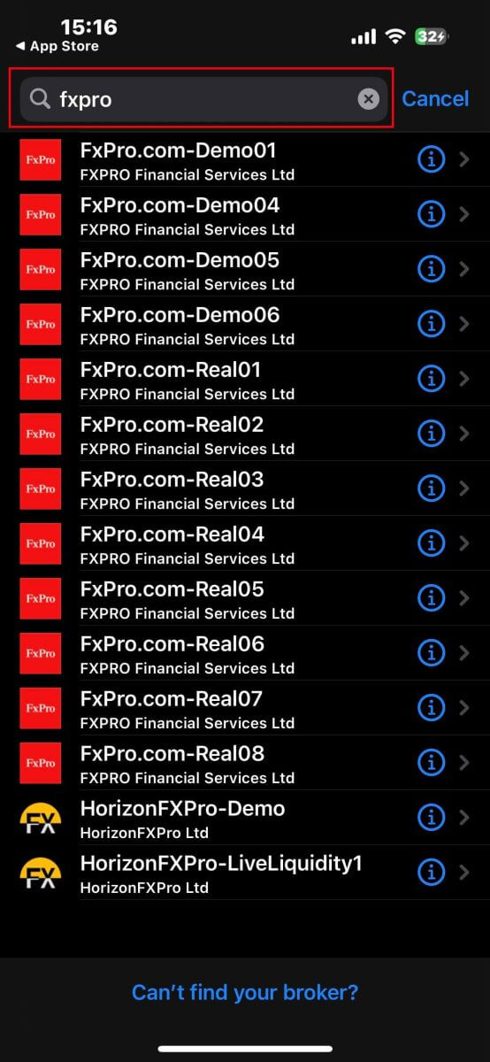 Baixe e instale o aplicativo móvel FxPro no Android e iOS